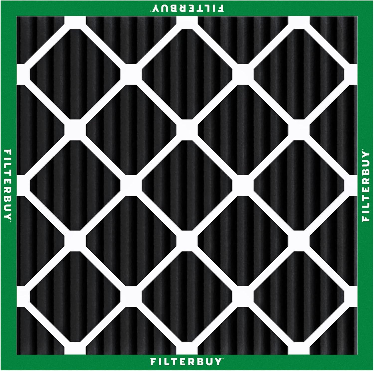imageFilterbuy 14x30x1 Air Filter MERV 8 Odor Eliminator 5Pack Pleated HVAC AC Furnace Air Filters Replacement with Activated Carbon Actual Size 1388 x 2988 x 075 Inches20x20x1