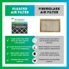 imageFilterbuy 10x10x1 Air Filter MERV 8 MPR 700 Odor Eliminator Replacement 6Pack Electrostatic Pleated HVAC AC Furnace Filters wActivated Carbon Made in USA Actual Size 950 x 950 x 07515x25x1