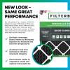 imageFilterbuy 10x10x1 Air Filter MERV 8 MPR 700 Odor Eliminator Replacement 6Pack Electrostatic Pleated HVAC AC Furnace Filters wActivated Carbon Made in USA Actual Size 950 x 950 x 07525x25x1
