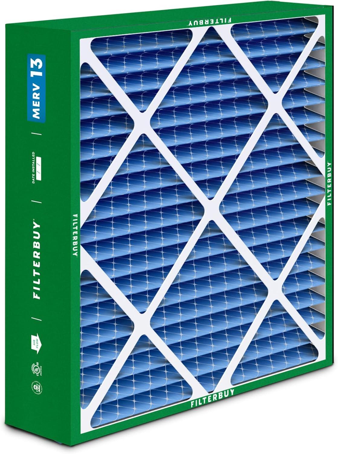 imageFilterbuy 10x17x2 Air Filter MERV 13 Optimal Defense 1Pack Pleated Outer Filters Replacement for WEN 3410902430272 Air Filtration System Actual Size 969 x 1656 x 175 Inches16x22x5