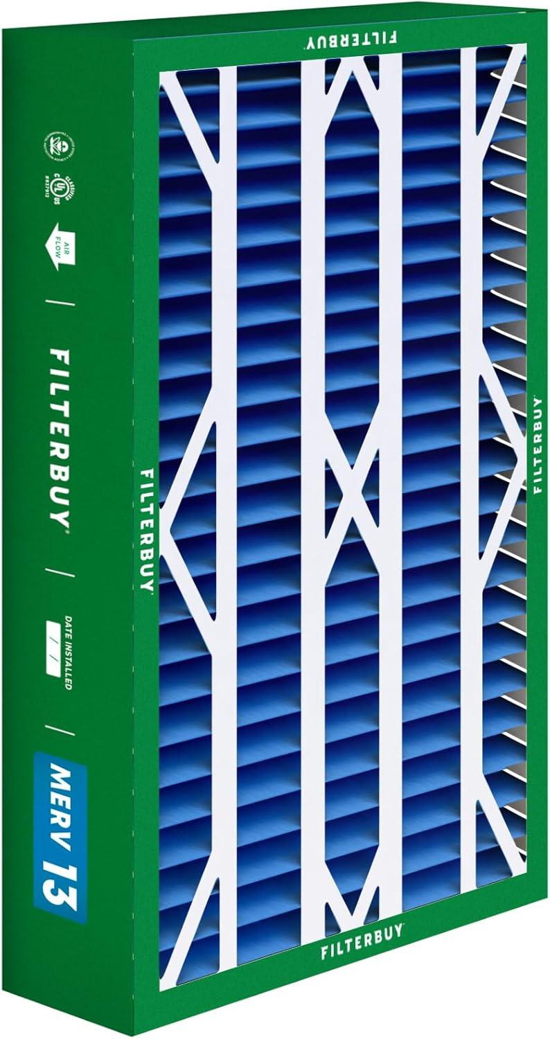 imageFilterbuy 10x17x2 Air Filter MERV 13 Optimal Defense 1Pack Pleated Outer Filters Replacement for WEN 3410902430272 Air Filtration System Actual Size 969 x 1656 x 175 Inches16x26x5