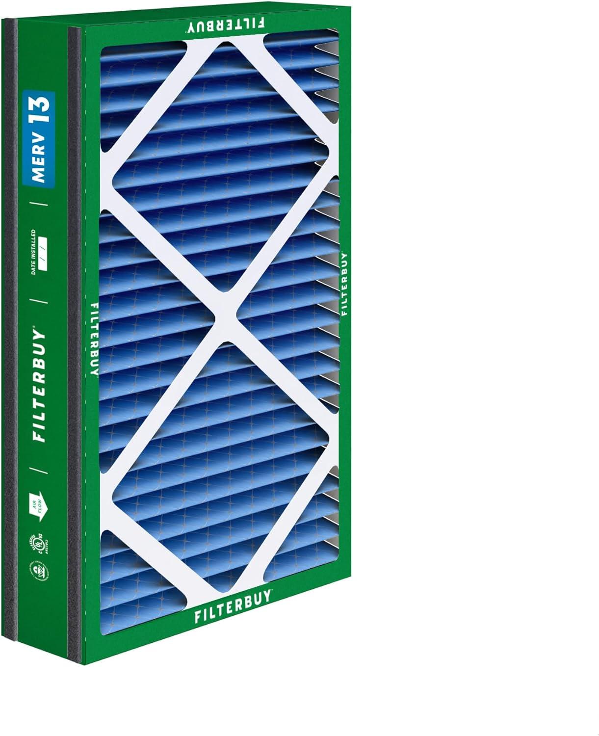 imageFilterbuy 10x17x2 Air Filter MERV 13 Optimal Defense 1Pack Pleated Outer Filters Replacement for WEN 3410902430272 Air Filtration System Actual Size 969 x 1656 x 175 Inches16x25x3
