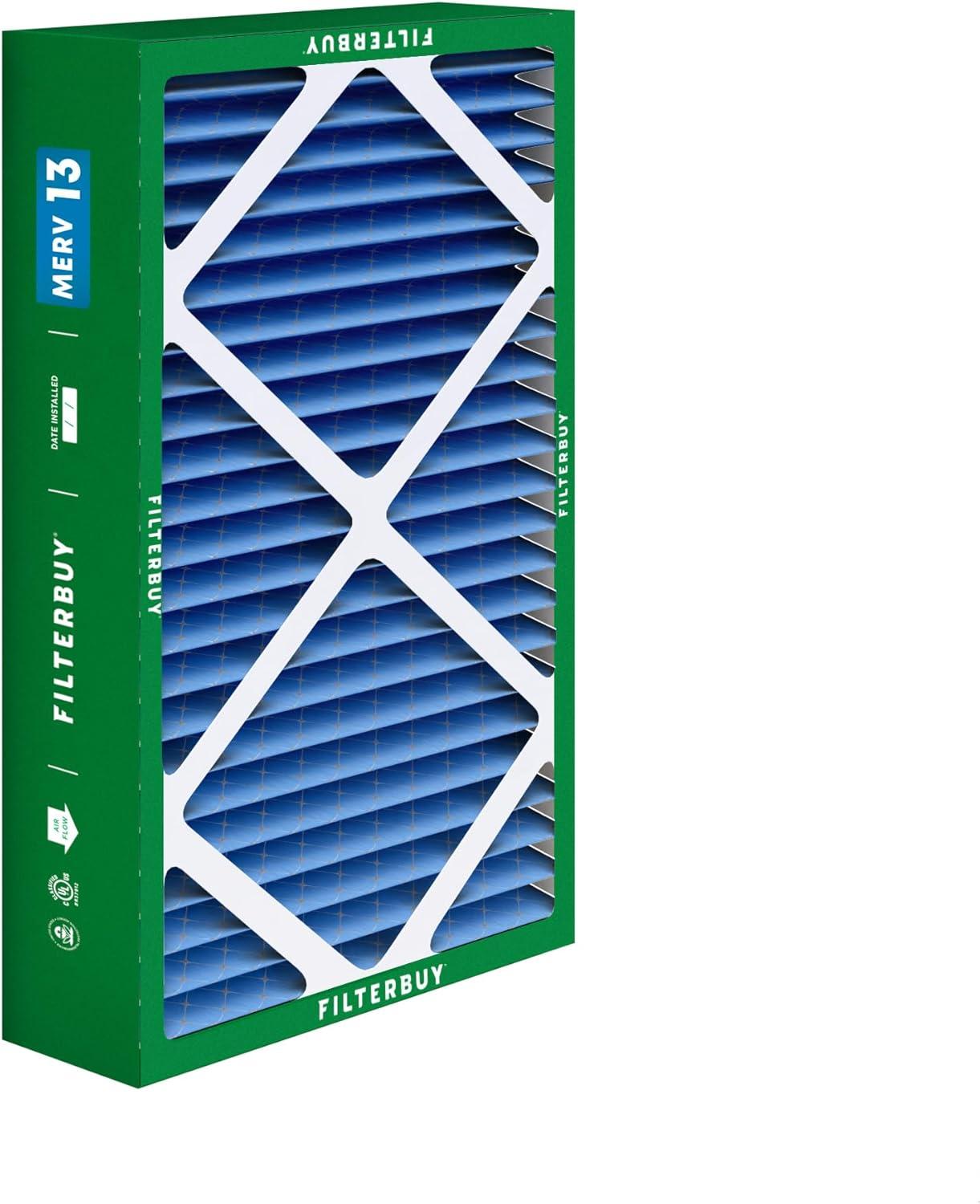 imageFilterbuy 10x17x2 Air Filter MERV 13 Optimal Defense 1Pack Pleated Outer Filters Replacement for WEN 3410902430272 Air Filtration System Actual Size 969 x 1656 x 175 Inches16x26x5