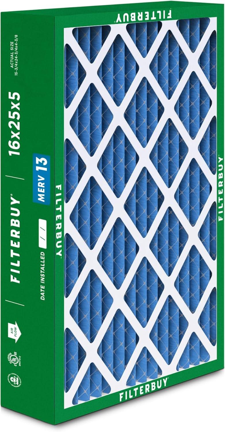imageFilterbuy 10x17x2 Air Filter MERV 13 Optimal Defense 1Pack Pleated Outer Filters Replacement for WEN 3410902430272 Air Filtration System Actual Size 969 x 1656 x 175 Inches16x25x5 Actual 1575 x 2475 x 438