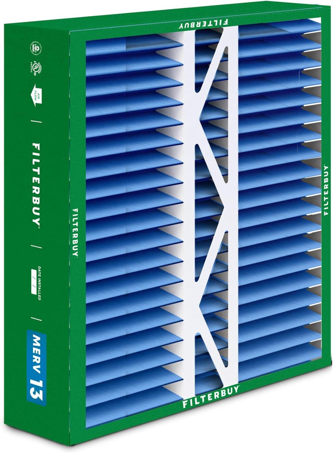 imageFilterbuy 10x17x2 Air Filter MERV 13 Optimal Defense 1Pack Pleated Outer Filters Replacement for WEN 3410902430272 Air Filtration System Actual Size 969 x 1656 x 175 Inches16x22x5