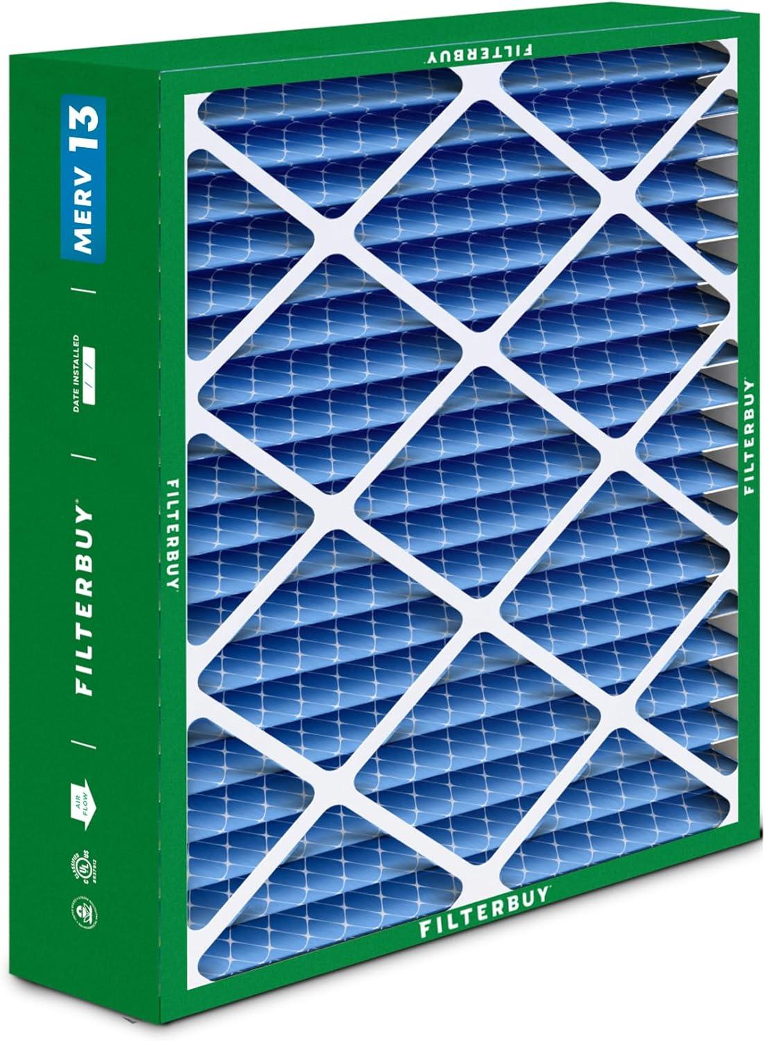 imageFilterbuy 10x17x2 Air Filter MERV 13 Optimal Defense 1Pack Pleated Outer Filters Replacement for WEN 3410902430272 Air Filtration System Actual Size 969 x 1656 x 175 Inches20x2525x35