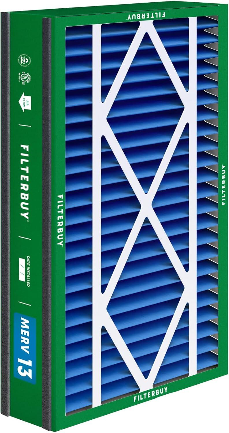 imageFilterbuy 10x17x2 Air Filter MERV 13 Optimal Defense 1Pack Pleated Outer Filters Replacement for WEN 3410902430272 Air Filtration System Actual Size 969 x 1656 x 175 Inches16x25x5 Actual 1563 x 2413 x 488