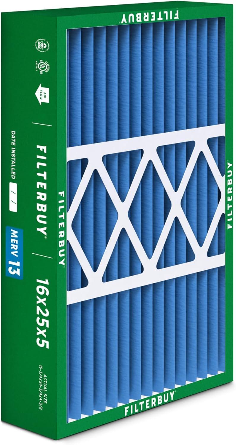imageFilterbuy 10x17x2 Air Filter MERV 13 Optimal Defense 1Pack Pleated Outer Filters Replacement for WEN 3410902430272 Air Filtration System Actual Size 969 x 1656 x 175 Inches16x25x5 Actual 1575 x 2475 x 438
