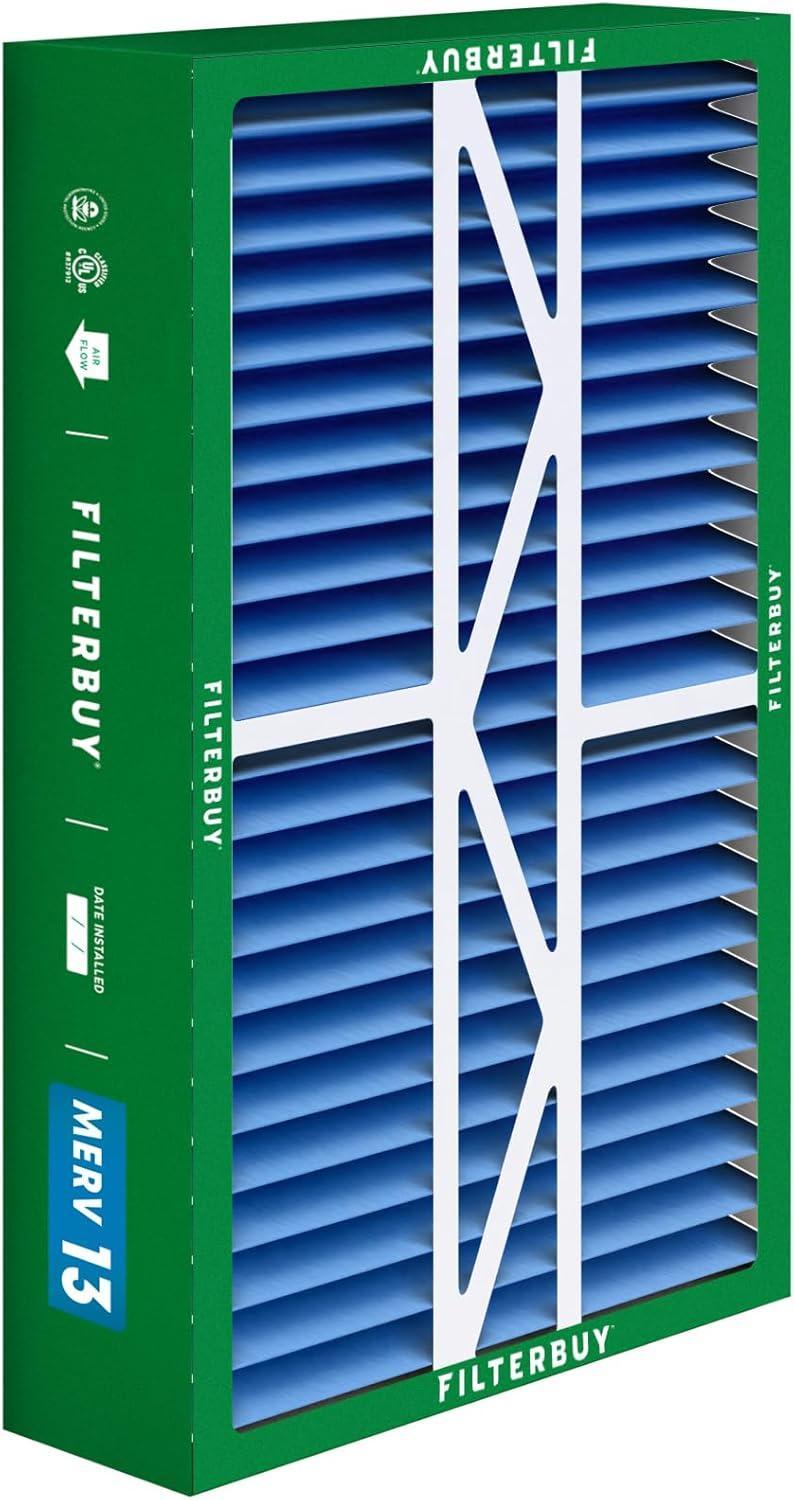 imageFilterbuy 10x17x2 Air Filter MERV 13 Optimal Defense 1Pack Pleated Outer Filters Replacement for WEN 3410902430272 Air Filtration System Actual Size 969 x 1656 x 175 Inches16x25x5 Actual 1538 x 2550 x 525