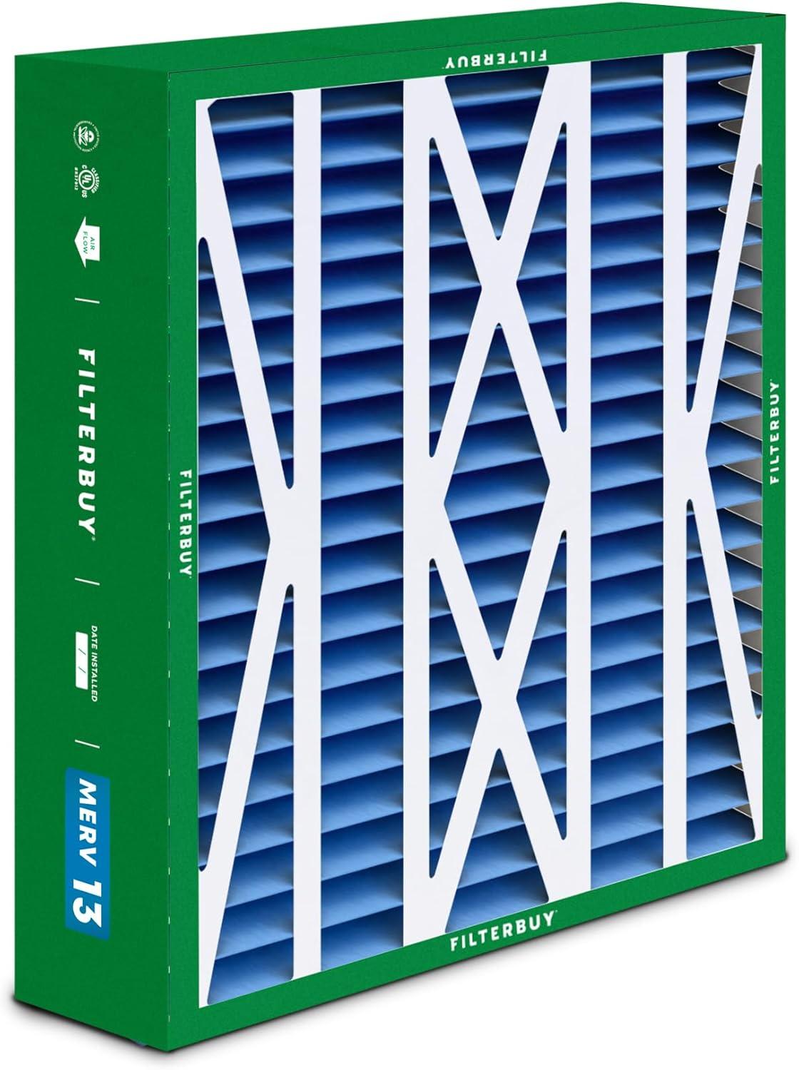 imageFilterbuy 10x17x2 Air Filter MERV 13 Optimal Defense 1Pack Pleated Outer Filters Replacement for WEN 3410902430272 Air Filtration System Actual Size 969 x 1656 x 175 Inches20x23x5