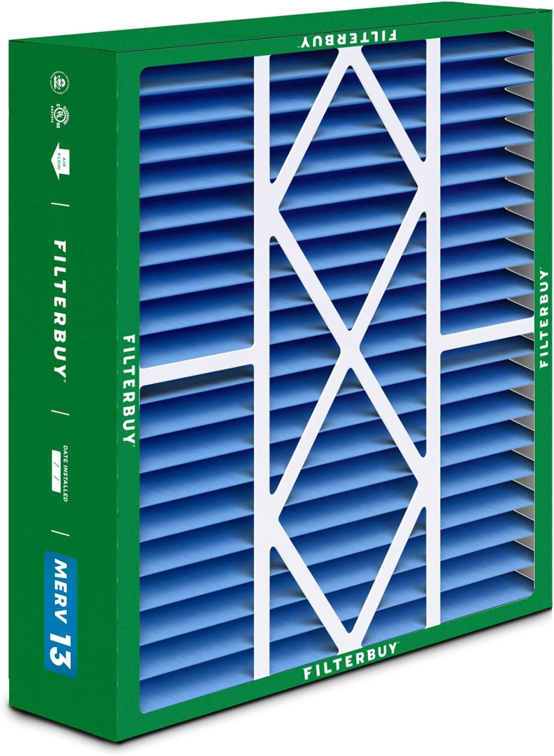 imageFilterbuy 10x17x2 Air Filter MERV 13 Optimal Defense 1Pack Pleated Outer Filters Replacement for WEN 3410902430272 Air Filtration System Actual Size 969 x 1656 x 175 Inches19x20x5
