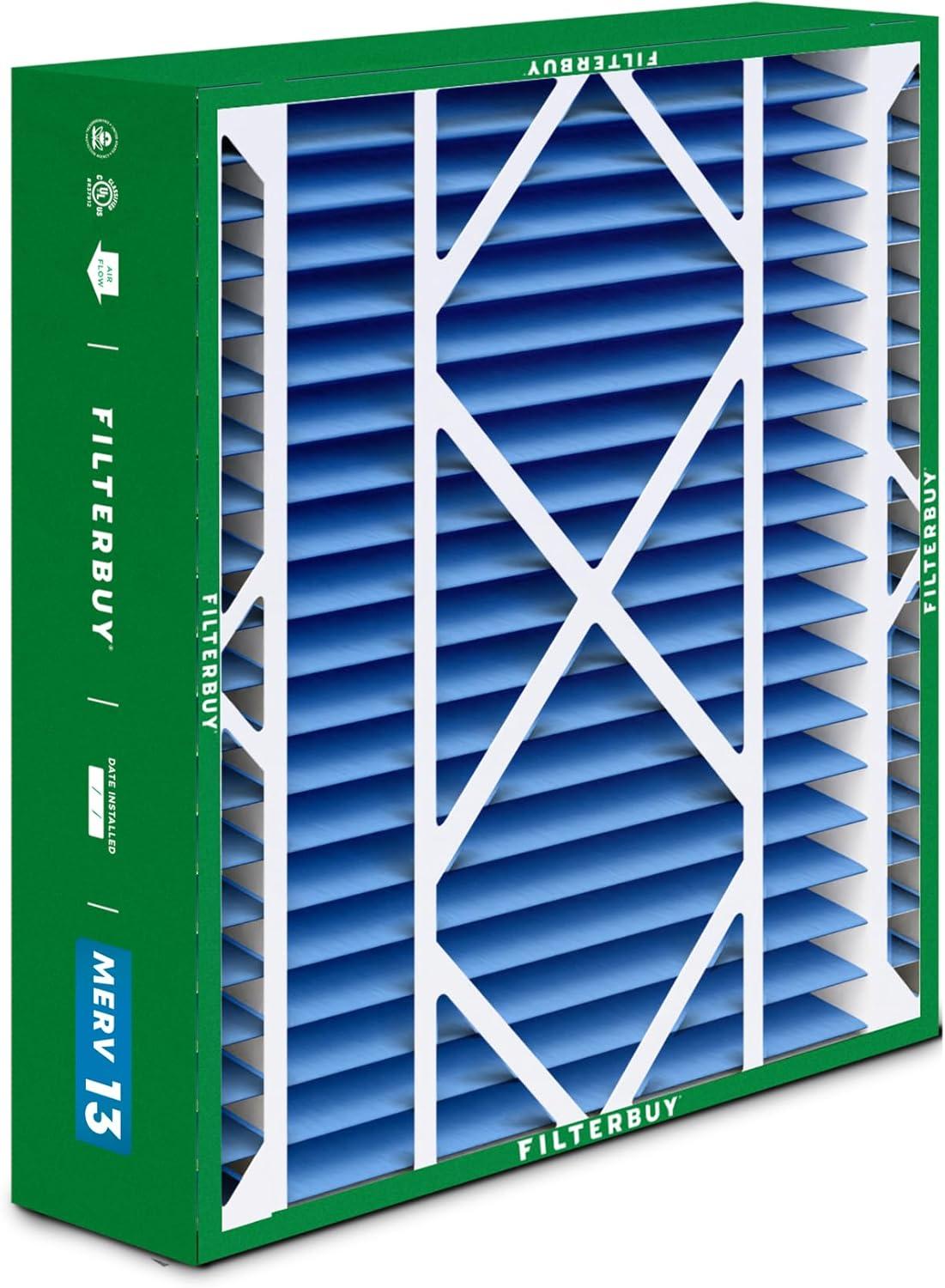 imageFilterbuy 10x17x2 Air Filter MERV 13 Optimal Defense 1Pack Pleated Outer Filters Replacement for WEN 3410902430272 Air Filtration System Actual Size 969 x 1656 x 175 Inches20x21x5