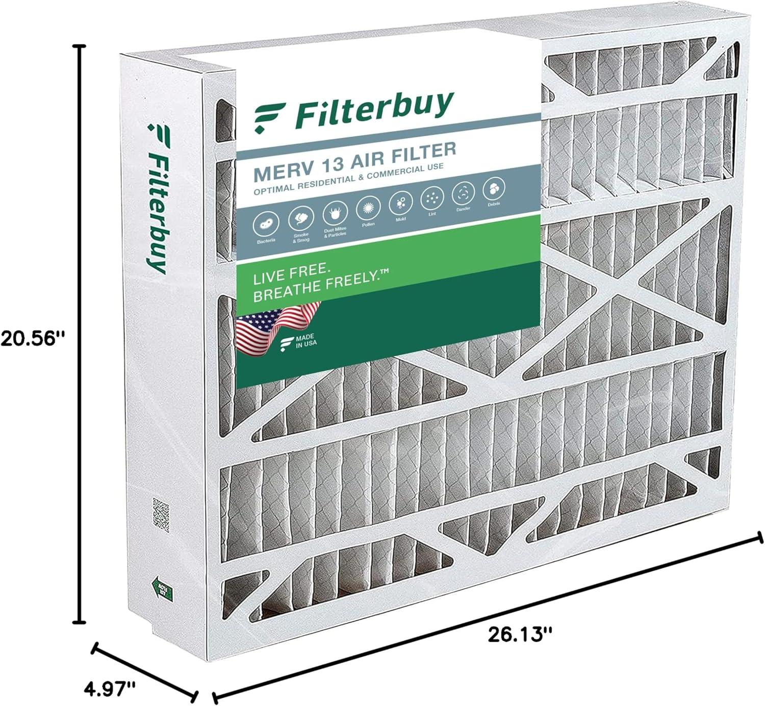 imageFilterbuy 10x17x2 Air Filter MERV 13 Optimal Defense 1Pack Pleated Outer Filters Replacement for WEN 3410902430272 Air Filtration System Actual Size 969 x 1656 x 175 Inches21x27x5
