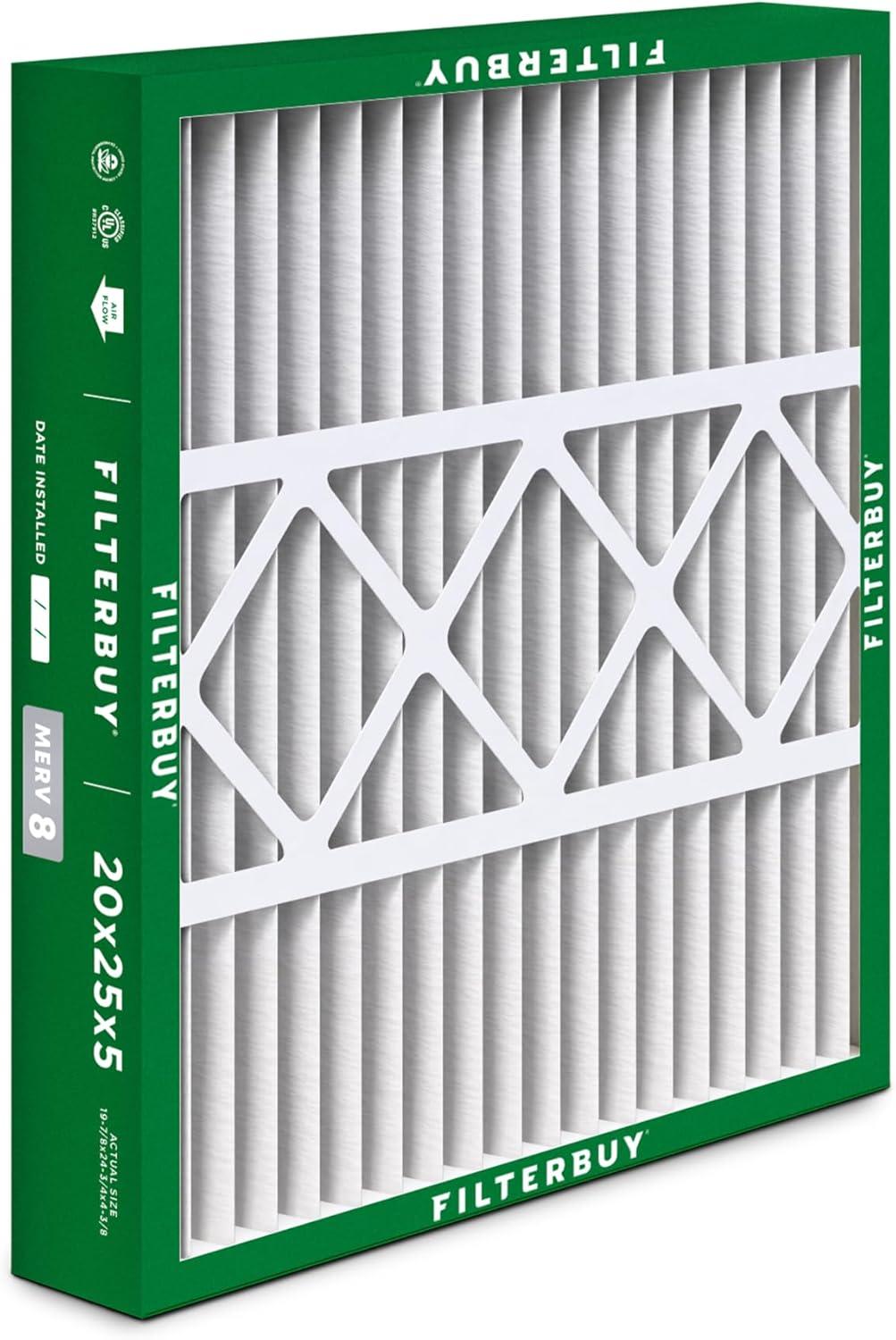 imageFilterbuy 10x17x2 Air Filter MERV 8 Dust Defense 4Pack Pleated Outer Filters Replacement for WEN 3410902430272 Air Filtration System Actual Size 969 x 1656 x 175 Inches20x25x5 Actual 1988 x 2475 x 438