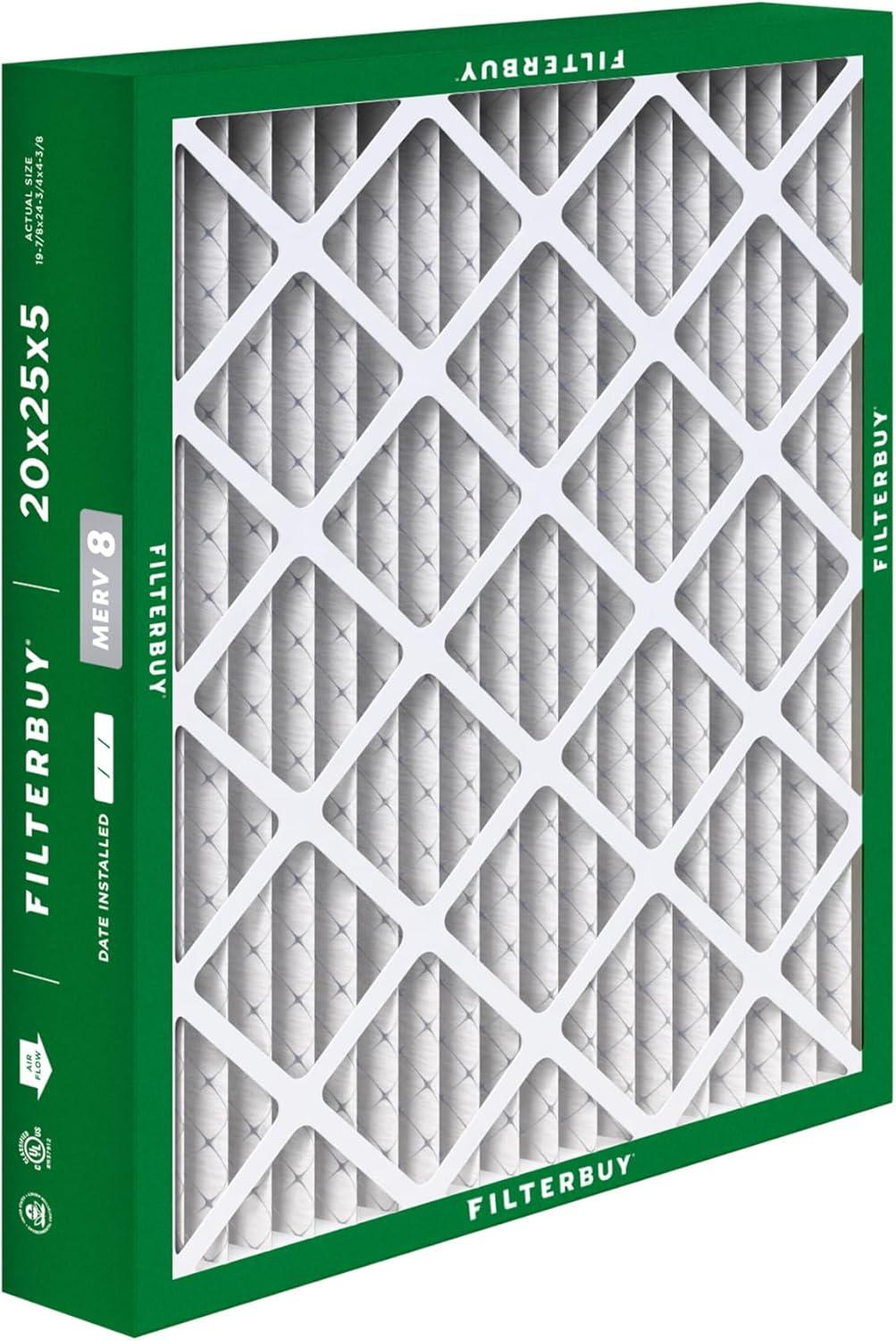 imageFilterbuy 10x17x2 Air Filter MERV 8 Dust Defense 4Pack Pleated Outer Filters Replacement for WEN 3410902430272 Air Filtration System Actual Size 969 x 1656 x 175 Inches20x25x5 Actual 1988 x 2475 x 438