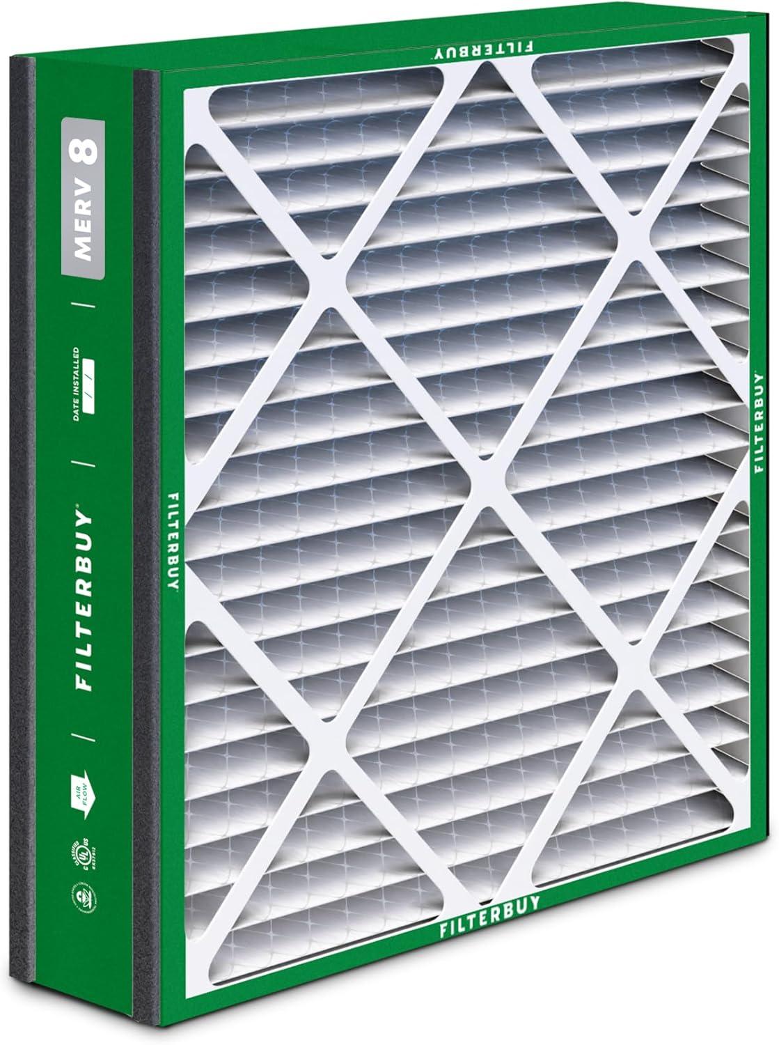 imageFilterbuy 10x17x2 Air Filter MERV 8 Dust Defense 4Pack Pleated Outer Filters Replacement for WEN 3410902430272 Air Filtration System Actual Size 969 x 1656 x 175 Inches20x25x5 Actual 1963 x 2413 x 488