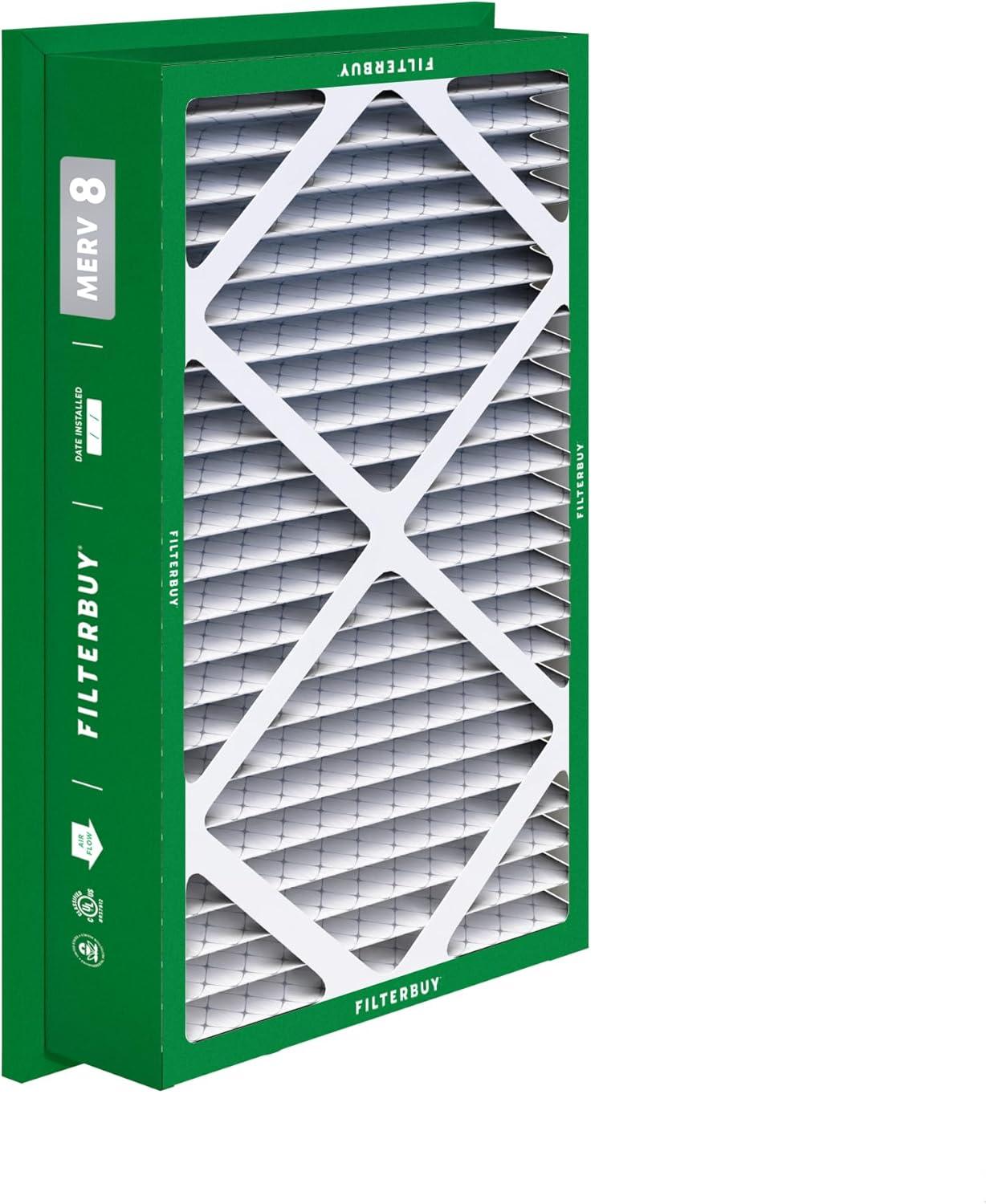 imageFilterbuy 10x17x2 Air Filter MERV 8 Dust Defense 4Pack Pleated Outer Filters Replacement for WEN 3410902430272 Air Filtration System Actual Size 969 x 1656 x 175 Inches16x25x5 Actual 1438 x 2338 x 369