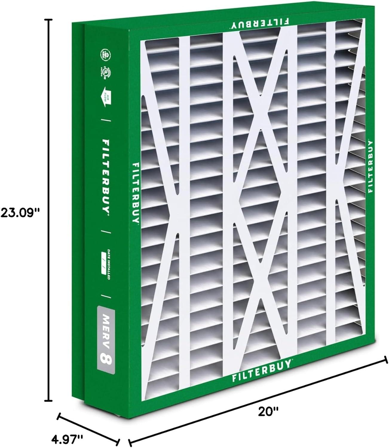imageFilterbuy 10x17x2 Air Filter MERV 8 Dust Defense 4Pack Pleated Outer Filters Replacement for WEN 3410902430272 Air Filtration System Actual Size 969 x 1656 x 175 Inches21x235x5