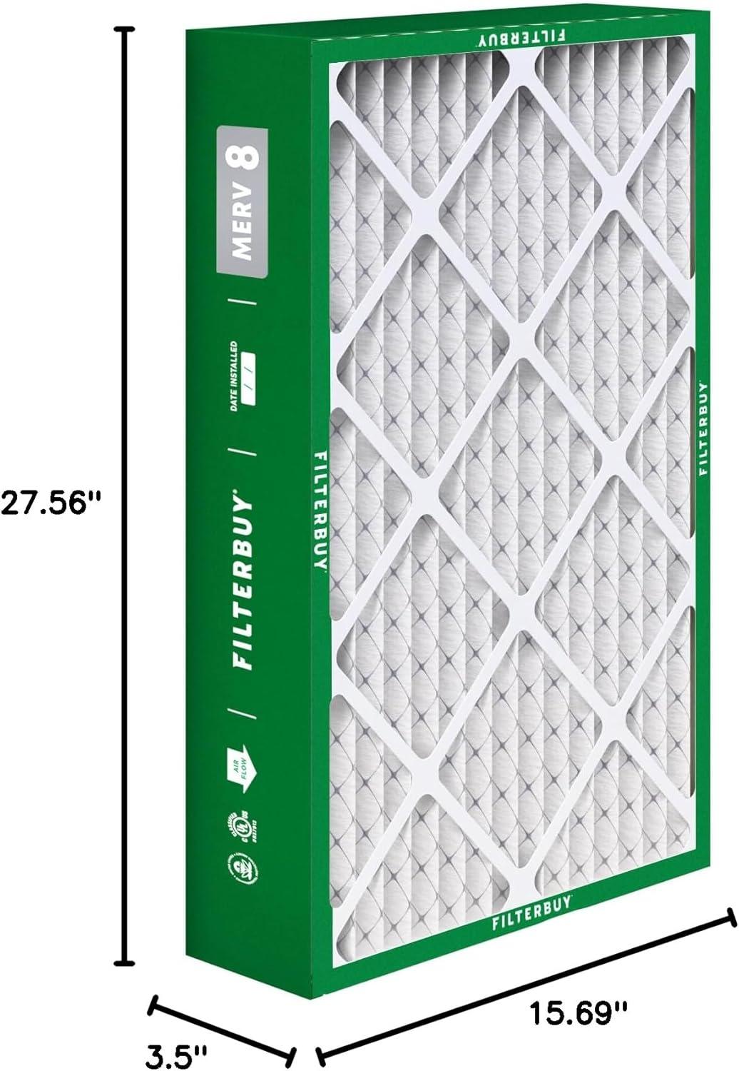 imageFilterbuy 10x17x2 Air Filter MERV 8 Dust Defense 4Pack Pleated Outer Filters Replacement for WEN 3410902430272 Air Filtration System Actual Size 969 x 1656 x 175 Inches1575x2763x350