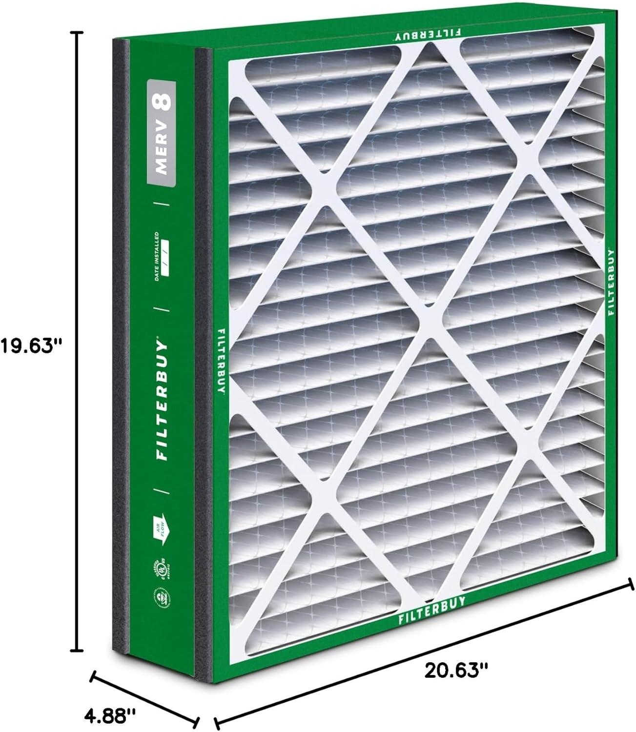 imageFilterbuy 10x17x2 Air Filter MERV 8 Dust Defense 4Pack Pleated Outer Filters Replacement for WEN 3410902430272 Air Filtration System Actual Size 969 x 1656 x 175 Inches20x20x5 Actual 1963 x 2063 x 488
