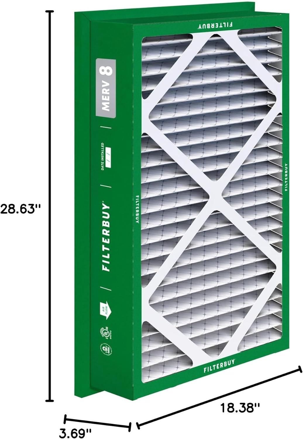 imageFilterbuy 10x17x2 Air Filter MERV 8 Dust Defense 4Pack Pleated Outer Filters Replacement for WEN 3410902430272 Air Filtration System Actual Size 969 x 1656 x 175 Inches20x30x5