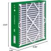 imageFilterbuy 145x27x5 Air Filter MERV 8 Dust Defense 2Pack Pleated HVAC AC Furnace Air Filters for Trane American Standard Honeywell and Accumulair Actual Size 1406 x 2613 x 497 Inches24x25x5