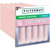 imageFilterbuy 12x24x12 Air Filter MERV 11 No Header 2Pack Rigid Cell Box Filters HVAC Replacement Actual Size 1138 x 2338 x 1138 Inches