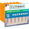 imageFilterbuy 12x24x12 Air Filter MERV 11 No Header 4Pack Rigid Cell Box Filters HVAC Replacement Actual Size 1138 x 2338 x 1138 Inches