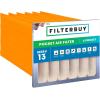 imageFilterbuy 12x24x12 Air Filter MERV 11 No Header 4Pack Rigid Cell Box Filters HVAC Replacement Actual Size 1138 x 2338 x 1138 Inches