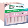 imageFilterbuy 12x24x12 Air Filter MERV 11 No Header 4Pack Rigid Cell Box Filters HVAC Replacement Actual Size 1138 x 2338 x 1138 Inches