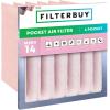 imageFilterbuy 12x24x12 Air Filter MERV 13 No Header 1Pack Rigid Cell Box Filters HVAC Replacement Actual Size 1138 x 2338 x 1138 Inches