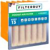 imageFilterbuy 12x24x12 Air Filter MERV 13 No Header 1Pack Rigid Cell Box Filters HVAC Replacement Actual Size 1138 x 2338 x 1138 Inches