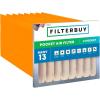 imageFilterbuy 12x24x12 Air Filter MERV 13 No Header 3Pack Rigid Cell Box Filters HVAC Replacement Actual Size 1138 x 2338 x 1138 Inches