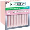imageFilterbuy 12x24x12 Air Filter MERV 13 No Header 4Pack Rigid Cell Box Filters HVAC Replacement Actual Size 1138 x 2338 x 1138 Inches