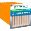 imageFilterbuy 12x24x12 Air Filter MERV 13 No Header 4Pack Rigid Cell Box Filters HVAC Replacement Actual Size 1138 x 2338 x 1138 Inches