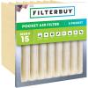 imageFilterbuy 12x24x12 Air Filter MERV 13 No Header 4Pack Rigid Cell Box Filters HVAC Replacement Actual Size 1138 x 2338 x 1138 Inches