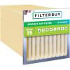 imageFilterbuy 12x24x12 Air Filter MERV 14 No Header 2Pack Rigid Cell Box Filters HVAC Replacement Actual Size 1138 x 2338 x 1138 Inches
