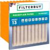 imageFilterbuy 12x24x12 Air Filter MERV 14 No Header 2Pack Rigid Cell Box Filters HVAC Replacement Actual Size 1138 x 2338 x 1138 Inches