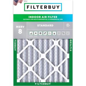 imageFilterbuy 18x25x4 Air Filter MERV 8 Dust Defense 1Pack Pleated HVAC AC Furnace Air Filters Replacement Actual Size 1750 x 2450 x 363 Inches