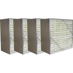 imageFilterbuy 20x20x12 Air Filter MERV 14 No Header 4Pack Rigid Cell Box Filters HVAC Replacement Actual Size 1938 x 1938 x 1138 Inches