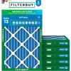 imageFilterbuy 115x21x2 Air Filter MERV 13 Optimal Defense 6Pack Pleated HVAC AC Furnace Air Filters Replacement Actual Size 1150 x 2100 x 175 Inches
