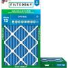 imageFilterbuy 13x21x2 Air Filter MERV 13 Optimal Defense 2Pack Pleated HVAC AC Furnace Air Filters Replacement Actual Size 1300 x 2100 x 175 Inches