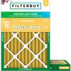 imageFilterbuy 10x16x2 Air Filter MERV 11 Allergen Defense 2Pack Pleated HVAC AC Furnace Air Filters Replacement Actual Size 950 x 1550 x 175 Inches