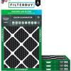 imageFilterbuy 12x24x1 Air Filter MERV 8 Odor Eliminator 4Pack Pleated HVAC AC Furnace Air Filters Replacement with Activated Carbon Actual Size 1150 x 2350 x 075 Inches10x20x1