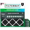 imageFilterbuy 14x30x1 Air Filter MERV 8 Odor Eliminator 5Pack Pleated HVAC AC Furnace Air Filters Replacement with Activated Carbon Actual Size 1388 x 2988 x 075 Inches10x10x1