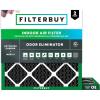 imageFilterbuy 17x25x1 Air Filter MERV 8 Odor Eliminator 2Pack Pleated HVAC AC Furnace Air Filters Replacement with Activated Carbon Actual Size 1650 x 2450 x 075 Inches10x10x1