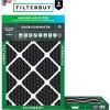 imageFilterbuy 17x25x1 Air Filter MERV 8 Odor Eliminator 2Pack Pleated HVAC AC Furnace Air Filters Replacement with Activated Carbon Actual Size 1650 x 2450 x 075 Inches10x20x1