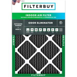 imageFilterbuy 10x30x1 Air Filter MERV 8 Odor Eliminator 1Pack Pleated HVAC AC Furnace Air Filters Replacement with Activated Carbon Actual Size 950 x 2950 x 075 Inches20x215x1