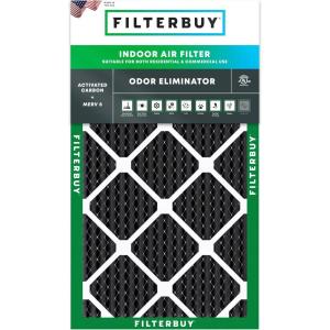imageFilterbuy 10x30x1 Air Filter MERV 8 Odor Eliminator 1Pack Pleated HVAC AC Furnace Air Filters Replacement with Activated Carbon Actual Size 950 x 2950 x 075 Inches20x30x1