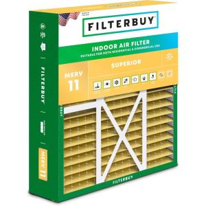 imageFilterbuy 20x25x5 Air Filter MERV 11 Allergen Defense 1Pack Pleated HVAC AC Furnace Air Filters for Honeywell FC100A1037 Lennox X6673 Carrier ampamp More Actual Size 1988 x 2475 x 438 Inches20x22x5
